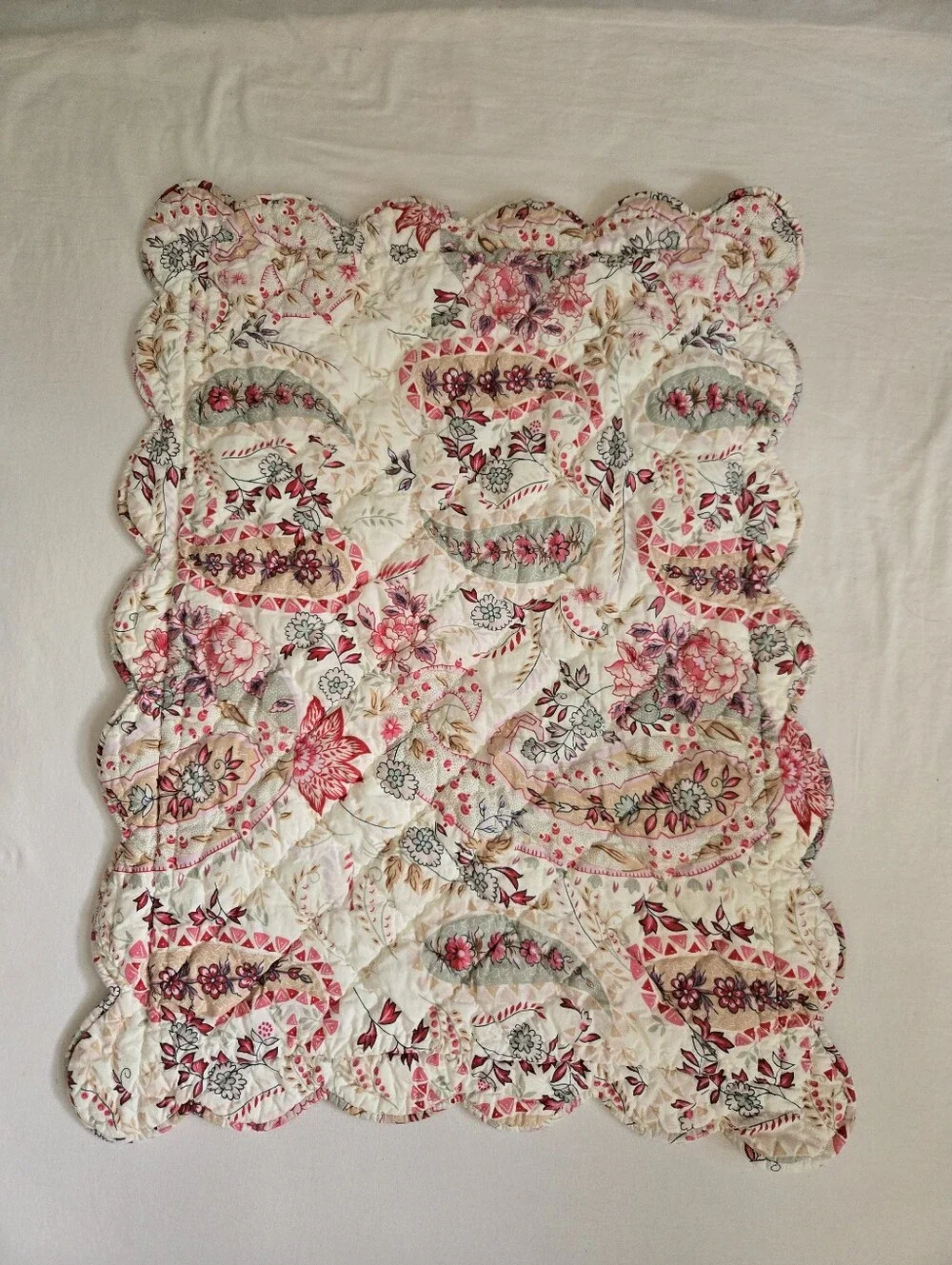 Pottery Barn Elizabeth Paisley Twin Size Sham + Duvet Cover Cottagecore Romantic